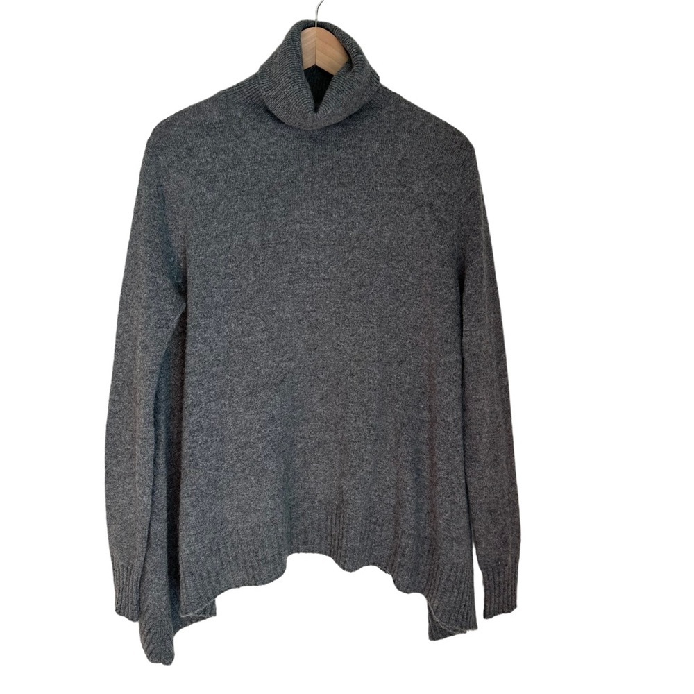 Velvet Womens 100% Cashmere Draping Grey Turtleneck Knitted Sweater Size‎ S